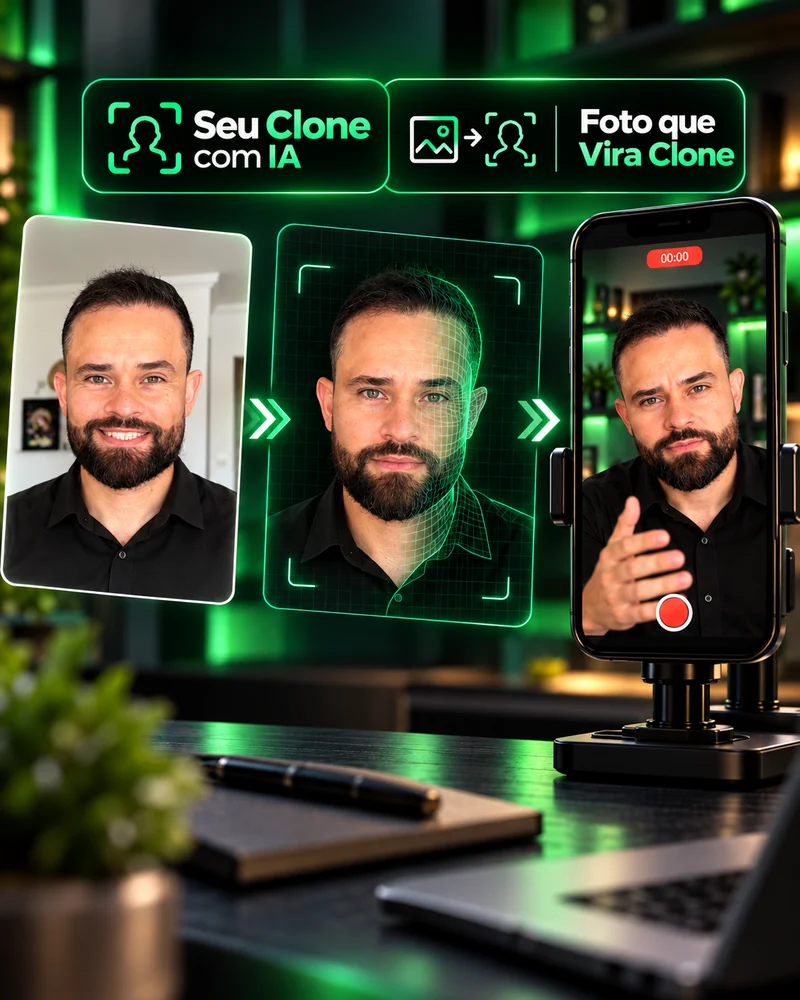 Mockup oficial do bônus Foto que Vira Clone